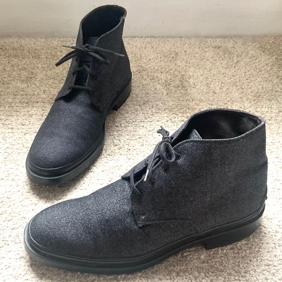 Gray Tod’s Lace Up Wool Outer Leather interior Chukka Boots Size EUR 39/ US  8.5 - Picture 11 of 13